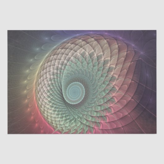 Abstracte slakkenkleurrijke moderne fractal kunst tissuepapier (Voorkant)