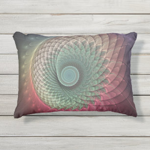 Abstracte slakkenkleurrijke moderne fractalekunst buitenkussen