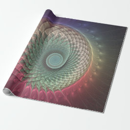 Abstracte slakkenkleurrijke moderne fractalekunst cadeaupapier