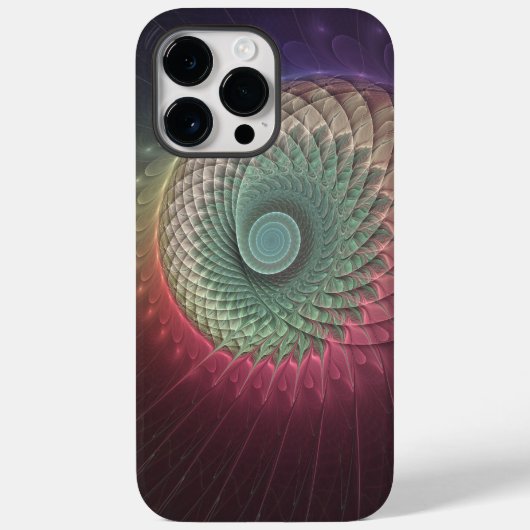 Abstracte slakkenkleurrijke moderne fractalekunst Case-Mate iPhone case (Achterkant)