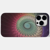Abstracte slakkenkleurrijke moderne fractalekunst Case-Mate iPhone case (Achterkant (horizontaal))