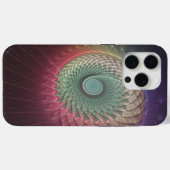 Abstracte slakkenkleurrijke moderne fractalekunst Case-Mate iPhone case (Achterkant (horizontaal))