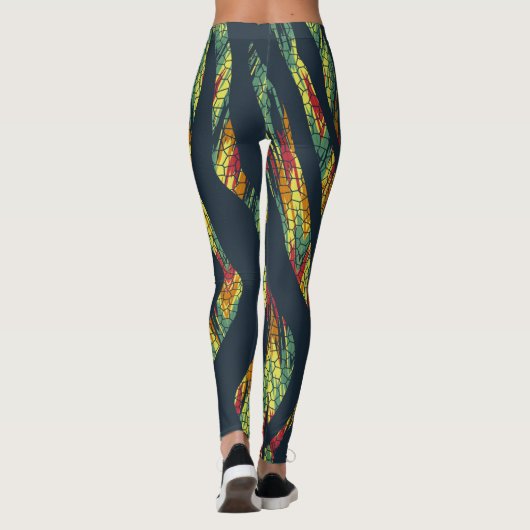 Abstracte Slang Leggings (Achterkant)