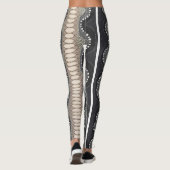 Abstracte slangenhuid zwart beige grijs Elegant Leggings (Achterkant)