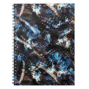 Abstracte slangenhuidreptieldruk notitieboek