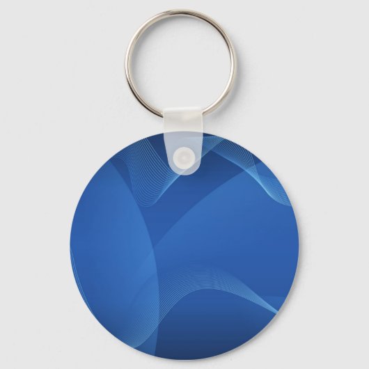 Abstracte sleutelhanger met blauwe golven (Voorkant)