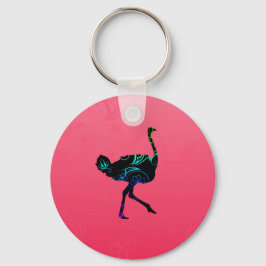 Abstracte Sleutelhanger Ostrich