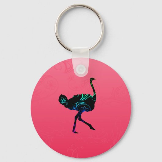 Abstracte Sleutelhanger Ostrich (Voorkant)