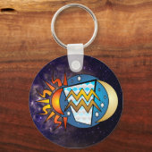 Abstracte Sleutelhanger van Aquarius (Voorkant)