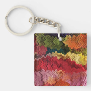 Abstracte Sleutelhanger voor kleurrijke verbinding