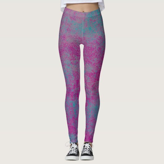 Abstracte slijptextuur leggings (Voorkant)