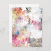 Abstracte slijptextuur met waterverf verf 2 briefkaart (Voorkant / Achterkant)