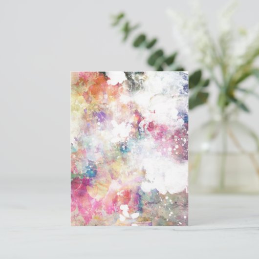 Abstracte slijptextuur met waterverf verf 2 briefkaart (Staand voorkant)