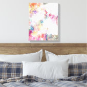 Abstracte slijptextuur met waterverf verf 2 canvas afdruk (Insitu (Slaapkamer))