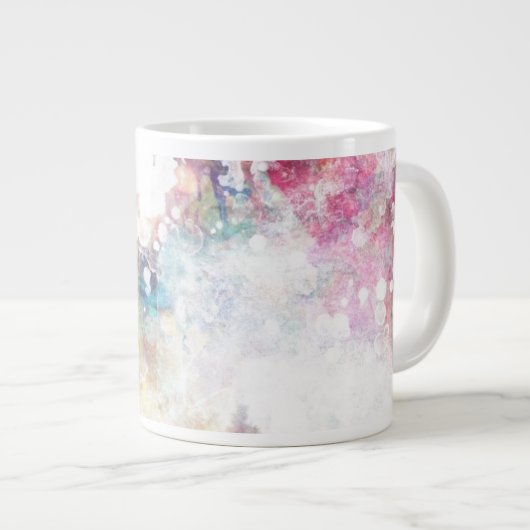 Abstracte slijptextuur met waterverf verf 2 grote koffiekop (Voorkant rechts)