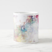 Abstracte slijptextuur met waterverf verf 2 grote koffiekop (Voorkant)