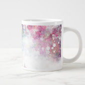 Abstracte slijptextuur met waterverf verf 2 grote koffiekop (Rechts)