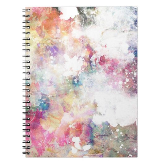 Abstracte slijptextuur met waterverf verf 2 notitieboek (Voorkant)