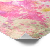 Abstracte slijptextuur met waterverf verf 2 poster (Hoek)