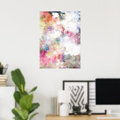 Abstracte slijptextuur met waterverf verf 2 poster (Thuiskantoor)