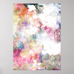Abstracte slijptextuur met waterverf verf 2 poster