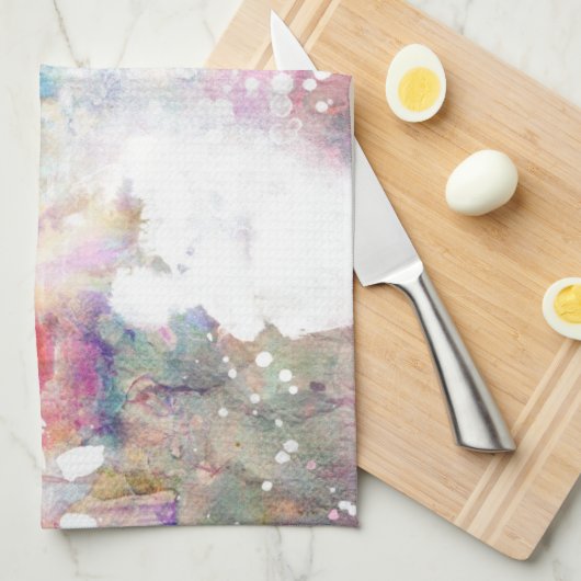 Abstracte slijptextuur met waterverf verf 2 theedoek (Quarter Fold)