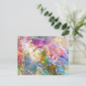 Abstracte slijptextuur met waterverf verf 3 briefkaart (Staand voorkant)