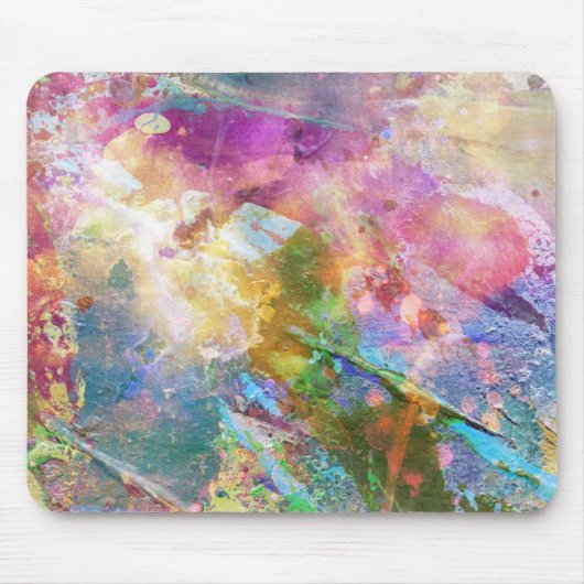 Abstracte slijptextuur met waterverf verf 3 muismat (Voorkant)
