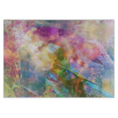 Abstracte slijptextuur met waterverf verf 3 snijplank (Voorkant)