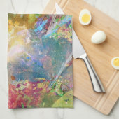 Abstracte slijptextuur met waterverf verf 3 theedoek (Quarter Fold)