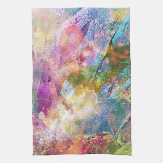 Abstracte slijptextuur met waterverf verf 3 theedoek (Verticaal)