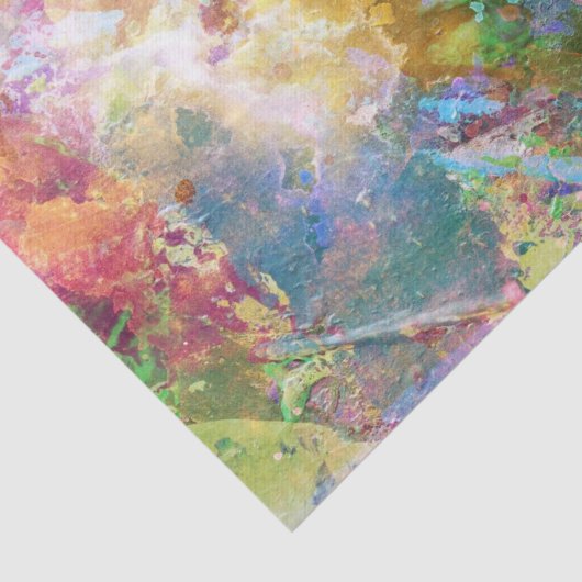 Abstracte slijptextuur met waterverf verf 3 tissuepapier (Detail)