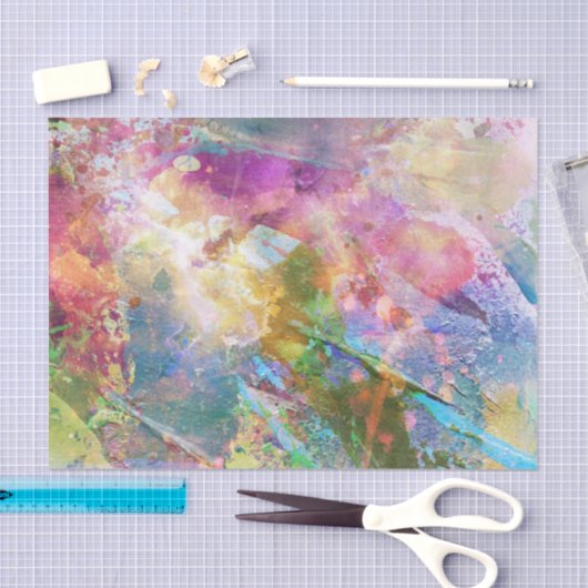 Abstracte slijptextuur met waterverf verf 3 tissuepapier (Craft)