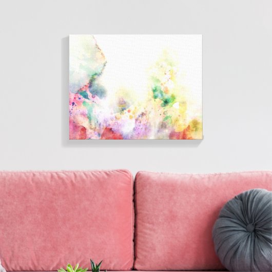 Abstracte slijptextuur met waterverf verf canvas afdruk (Insitu (Woonkamer))