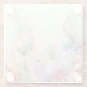 Abstracte slijptextuur met waterverf verf glazen onderzetter (Achterkant)