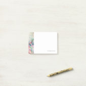 Abstracte slijptextuur met waterverf verf post-it® notes (Op bureau)