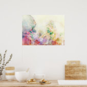 Abstracte slijptextuur met waterverf verf poster (Keuken)