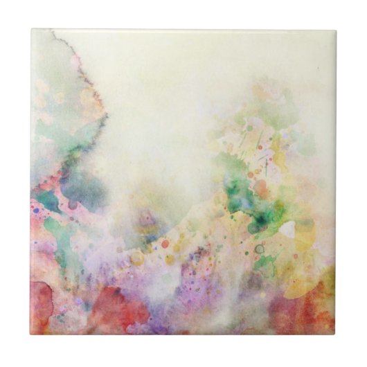 Abstracte slijptextuur met waterverf verf tegeltje (Voorkant)