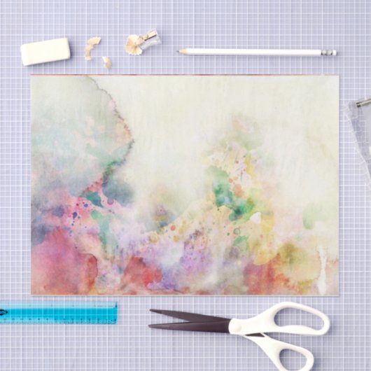 Abstracte slijptextuur met waterverf verf tissuepapier (Craft)