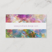 Abstracte slijptextuur met waterverf verf visitekaartje (Achterkant)