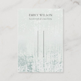 Abstracte Sliver Aqua Rain Hairclips Pin display Visitekaartje