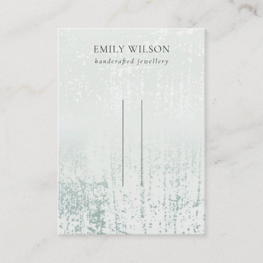 Abstracte Sliver Aqua Rain Hairclips Pin display Visitekaartje (Voorkant)