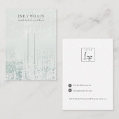 Abstracte Sliver Aqua Rain Hairclips Pin display Visitekaartje (Voorkant / Achterkant)