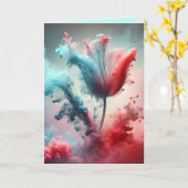 Abstracte Smoky Tulip voor Verjaardag Kaart (Gele Bloem)