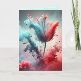 Abstracte Smoky Tulip voor Verjaardag Kaart