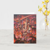 Abstracte snaarinstrumenten Notecards Kaart (Gele Bloem)