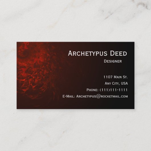 Abstracte Snake Skin Visitekaartje (Voorkant)