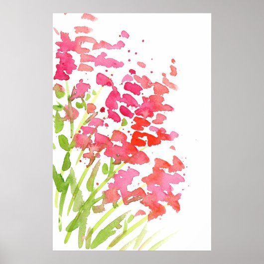 Abstracte Snapdragons Poster (Voorkant)