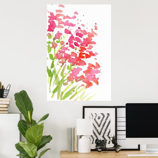 Abstracte Snapdragons Poster (Thuiskantoor)