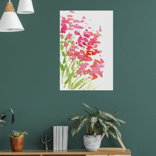 Abstracte Snapdragons Poster (Woonkamer 1)
